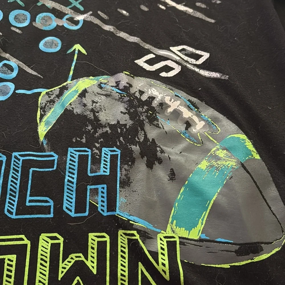 Boys Football Theme PJs. Size 12/14 Large - Picture 3 of 11